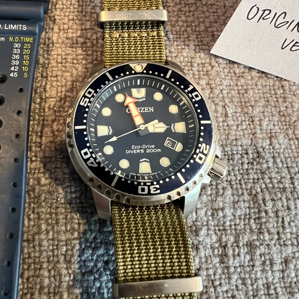 CITIZEN Promaster watch with extra band (PRICE FIRM)